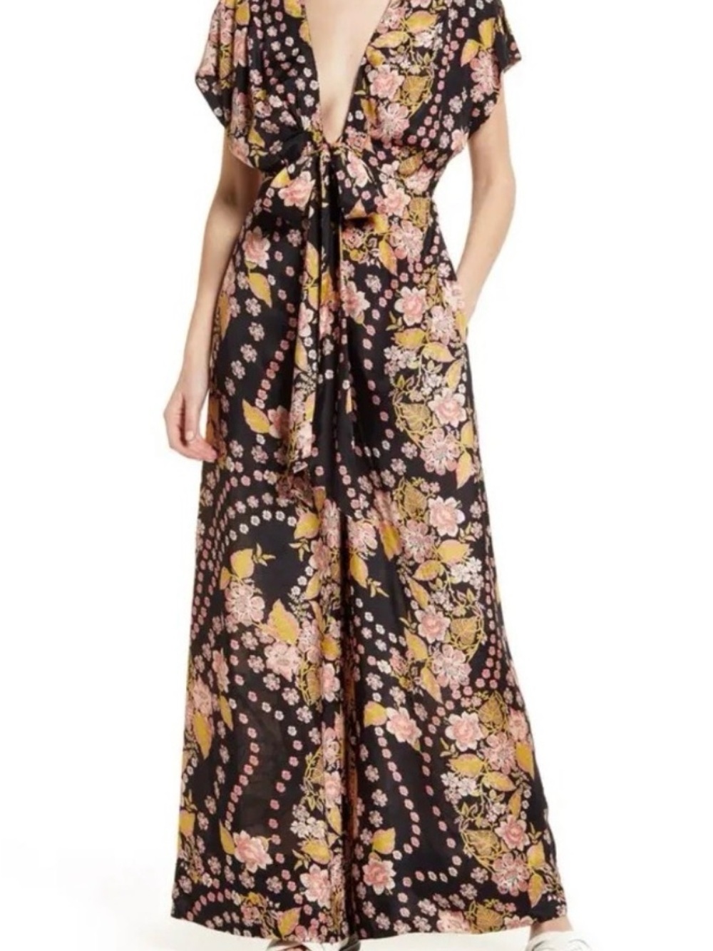 Free People ‘In The Mood For Love’ Floral Jumpsuit - Med